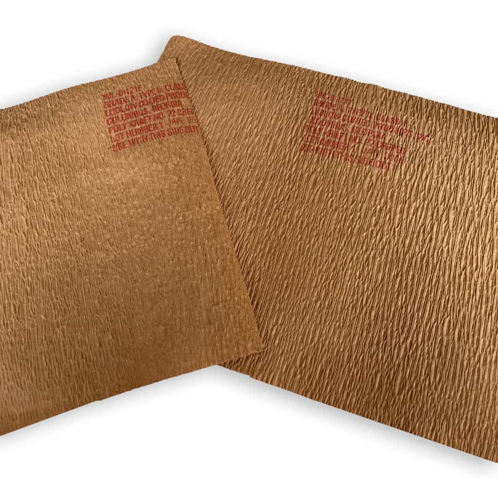 MIL-B-121F, TY 2, GR A, CL 2 (#2 Creped Kraft Barrier)